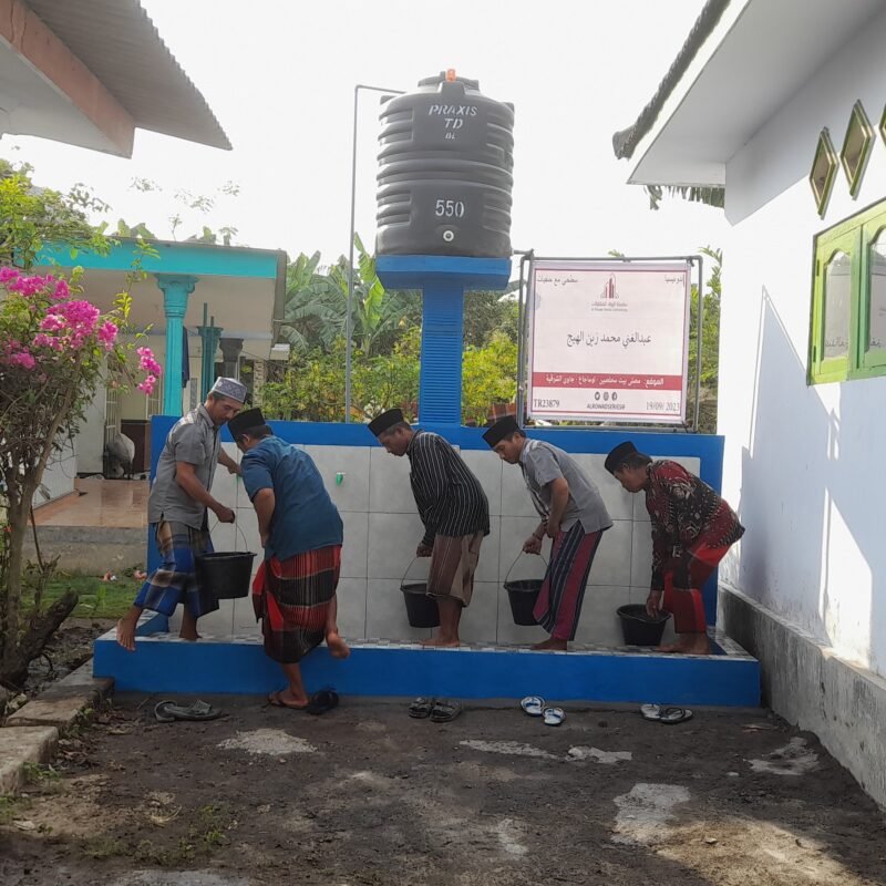 Surface well with taps and pipes in Indonesia