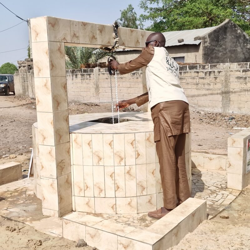 Artesian well with bucket in Senegal