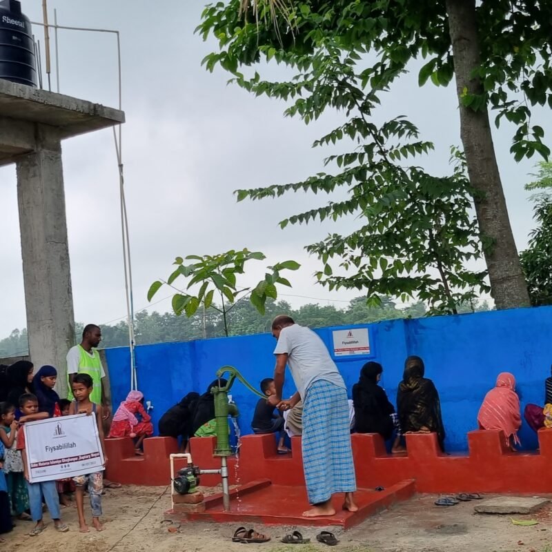 Artesian well with taps in India or Nepal