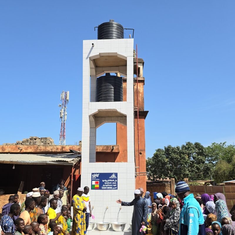 A large artesian well in Togo and Benin